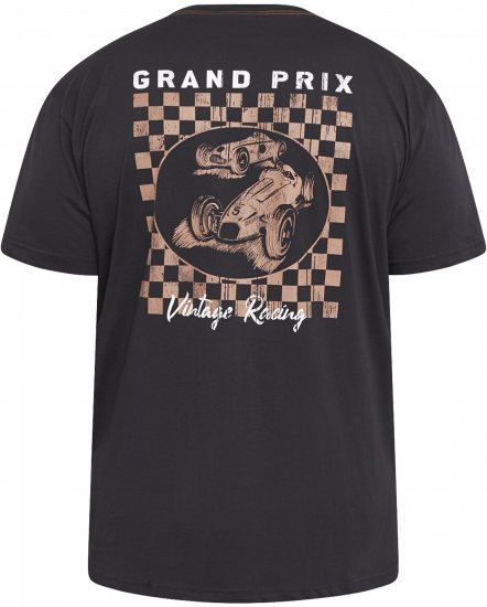 North Latitude 61165 T-Shirt med Rygtryk Sort - T-shirts - T-shirts i store størrelser - 2XL-14XL