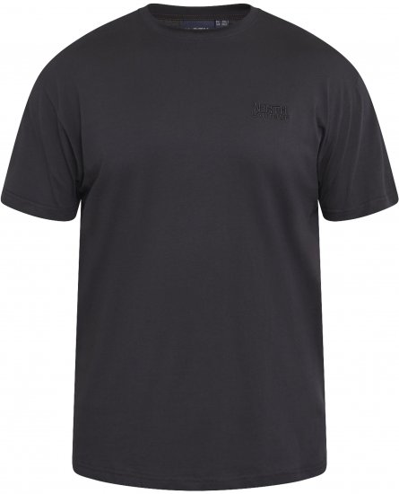 North Latitude 61165 T-Shirt med Rygtryk Sort - T-shirts - T-shirts i store størrelser - 2XL-14XL
