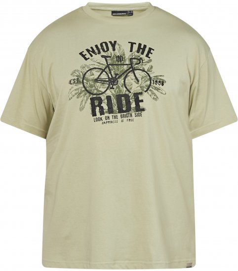 North Latitude 61315 T-Shirt med Print Lysegrøn - T-shirts - T-shirts i store størrelser - 2XL-14XL