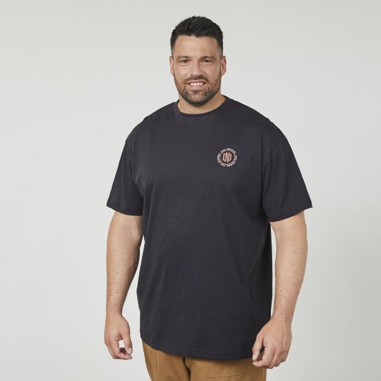 North Latitude 61316 T-Shirt med Print Sort - T-shirts - T-shirts i store størrelser - 2XL-14XL