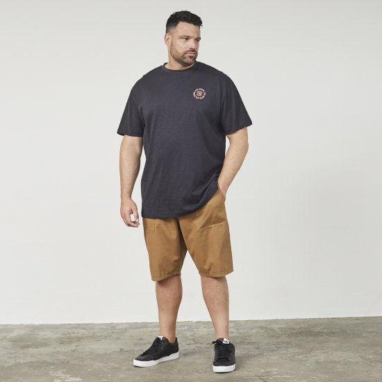 North Latitude 61316 T-Shirt med Print Sort - T-shirts - T-shirts i store størrelser - 2XL-14XL