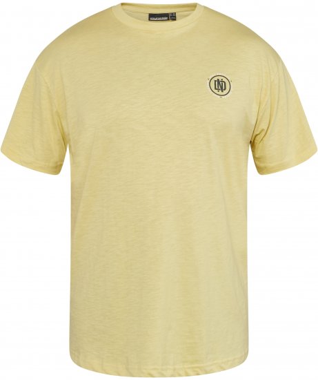 North Latitude 61316 T-Shirt med Print Lysegul - T-shirts - T-shirts i store størrelser - 2XL-14XL