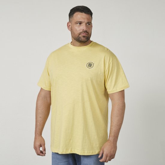 North Latitude 61316 T-Shirt med Print Lysegul - T-shirts - T-shirts i store størrelser - 2XL-14XL