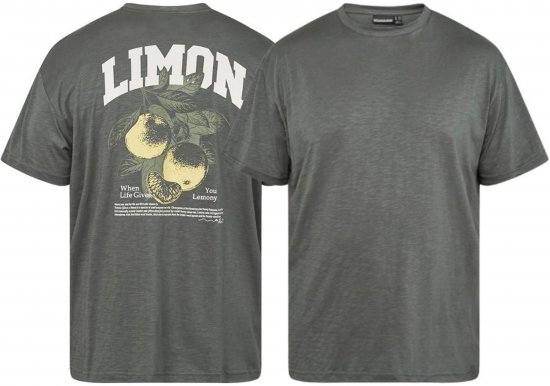 North Latitude 61317 T-Shirt med Rygtryk Mørkegrøn - T-shirts - T-shirts i store størrelser - 2XL-14XL