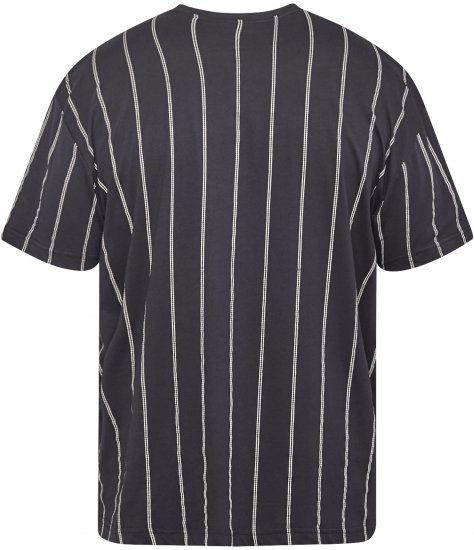 North Latitude 61319 Stribet T-Shirt Sort - T-shirts - T-shirts i store størrelser - 2XL-14XL
