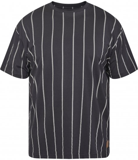 North Latitude 61319 Stribet T-Shirt Sort - T-shirts - T-shirts i store størrelser - 2XL-14XL