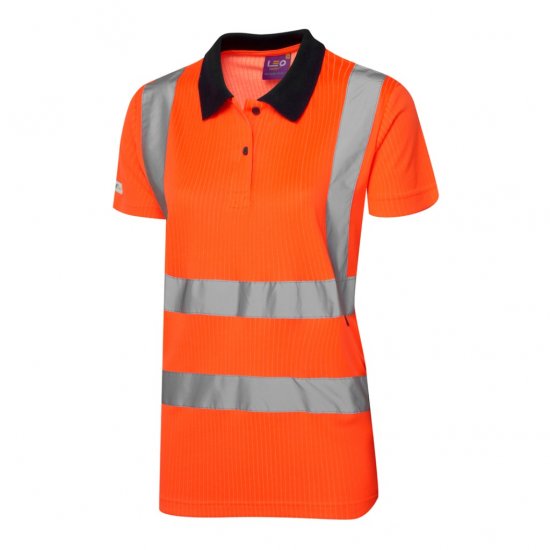 Leo Lana EcoViz Comfort Women's Polo Shirt Orange - Arbejdstøj - Arbejdstøj til damer i plus size