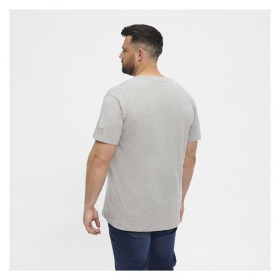 North Latitude T-Shirt O-Neck Grey Melange - T-shirts - T-shirts i store størrelser - 2XL-14XL