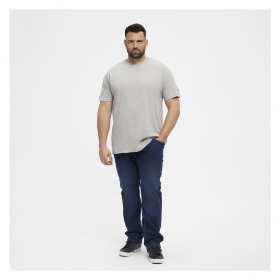 North Latitude T-Shirt O-Neck Grey Melange - T-shirts - T-shirts i store størrelser - 2XL-14XL