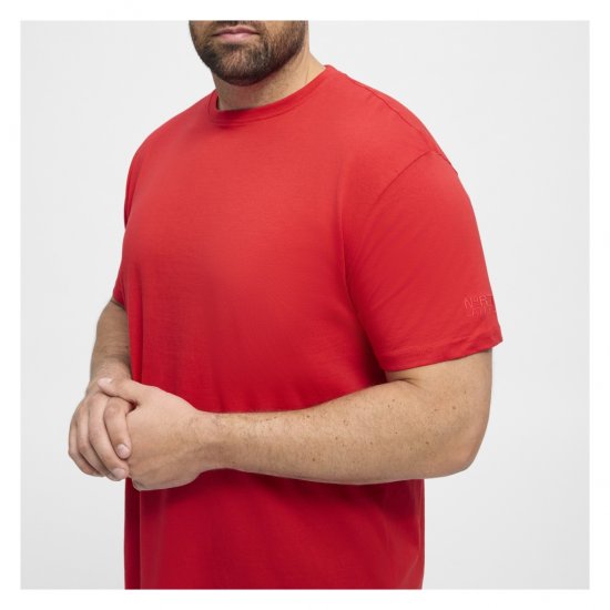 North Latitude T-Shirt O-Neck Red - T-shirts - T-shirts i store størrelser - 2XL-14XL