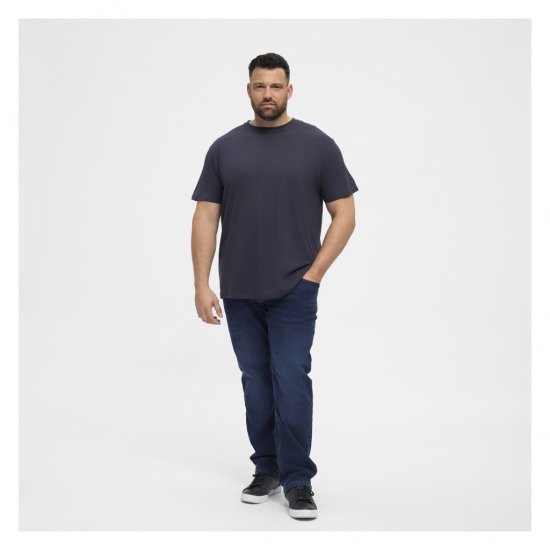 North Latitude T-Shirt O-Neck Navy Blue - T-shirts - T-shirts i store størrelser - 2XL-14XL