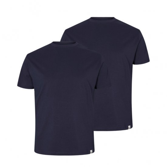 North Latitude Denim 2-Pack T-Shirt Navy Blue - T-shirts - T-shirts i store størrelser - 2XL-14XL