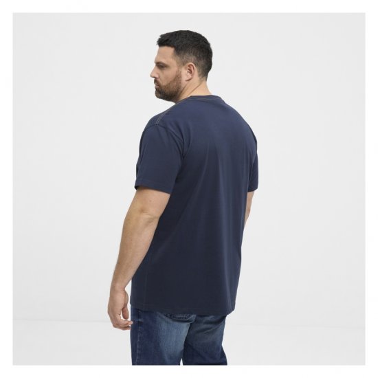 North Latitude Logo T-Shirt Navy - T-shirts - T-shirts i store størrelser - 2XL-14XL