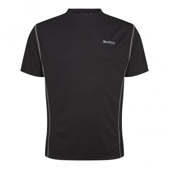 North Latitude Sport Tech T-Shirt Black - T-shirts - T-shirts i store størrelser - 2XL-14XL