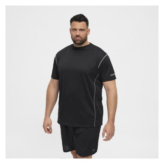 North Latitude Sport Tech T-Shirt Black - T-shirts - T-shirts i store størrelser - 2XL-14XL