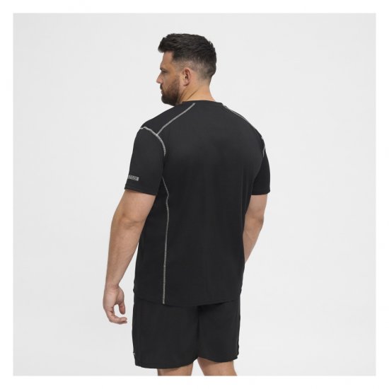 North Latitude Sport Tech T-Shirt Black - T-shirts - T-shirts i store størrelser - 2XL-14XL