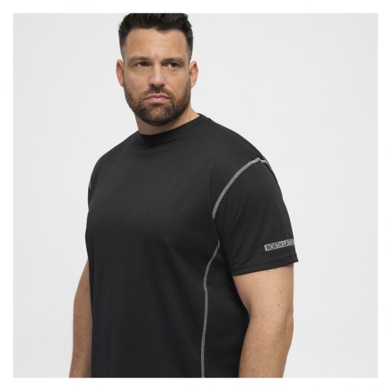 North Latitude Sport Tech T-Shirt Black - T-shirts - T-shirts i store størrelser - 2XL-14XL