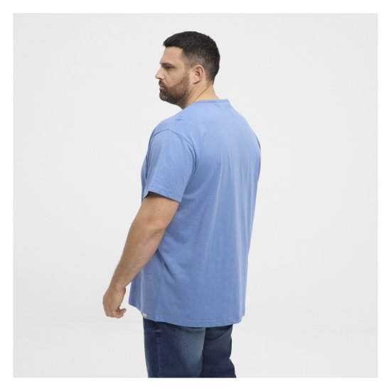 North Latitude Denim Printed Logo T-Shirt Dusty Blue - T-shirts - T-shirts i store størrelser - 2XL-14XL