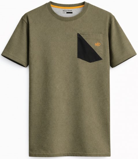 Motley Denim Milan T-shirt Mørk khaki - T-shirts - T-shirts i store størrelser - 2XL-14XL