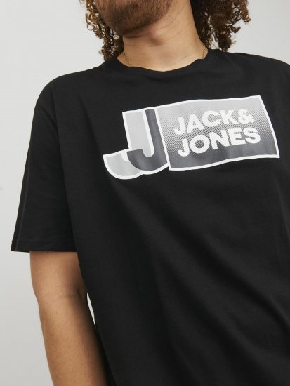 Jack & Jones Logan T-Shirt Black - T-shirts - T-shirts i store størrelser - 2XL-14XL