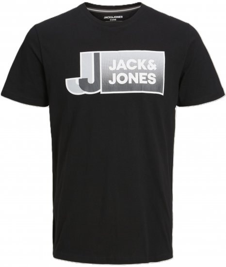 Jack & Jones Logan T-Shirt Black - T-shirts - T-shirts i store størrelser - 2XL-14XL
