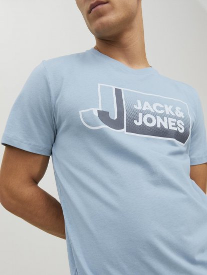 Jack & Jones Logan T-Shirt Turquoise - T-shirts - T-shirts i store størrelser - 2XL-14XL
