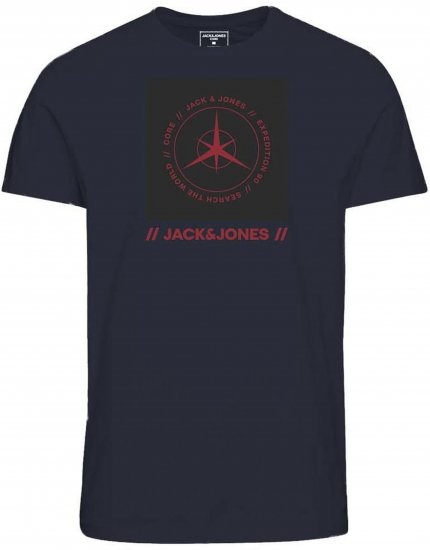 Jack & Jones Conrad T-Shirt Navy - T-shirts - T-shirts i store størrelser - 2XL-14XL