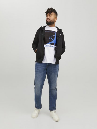 Jack & Jones Conrad T-Shirt White - T-shirts - T-shirts i store størrelser - 2XL-14XL