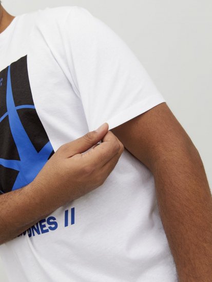 Jack & Jones Conrad T-Shirt White - T-shirts - T-shirts i store størrelser - 2XL-14XL