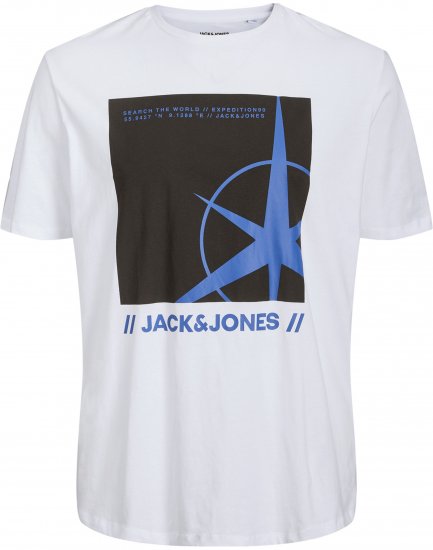 Jack & Jones Conrad T-Shirt White - T-shirts - T-shirts i store størrelser - 2XL-14XL