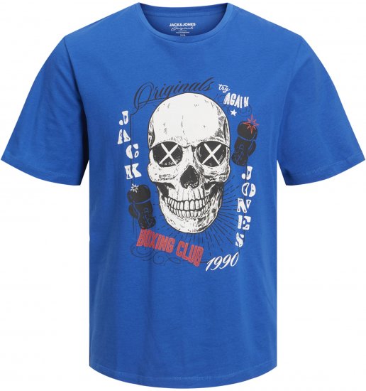 Jack & Jones Roxbury T-Shirt Blue - T-shirts - T-shirts i store størrelser - 2XL-14XL