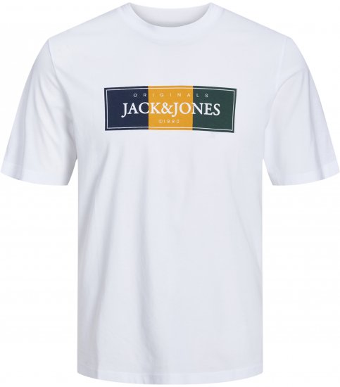 Jack & Jones Codyy T-Shirt White - T-shirts - T-shirts i store størrelser - 2XL-14XL