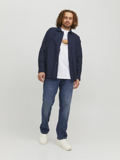 Jack & Jones Copenhagen Photo T-Shirt White - T-shirts - T-shirts i store størrelser - 2XL-14XL