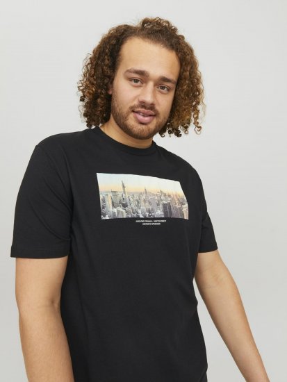 Jack & Jones Copenhagen Photo T-Shirt Black - T-shirts - T-shirts i store størrelser - 2XL-14XL