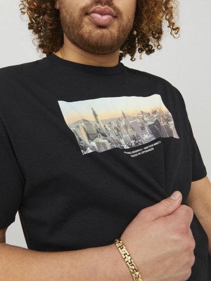 Jack & Jones Copenhagen Photo T-Shirt Black - T-shirts - T-shirts i store størrelser - 2XL-14XL