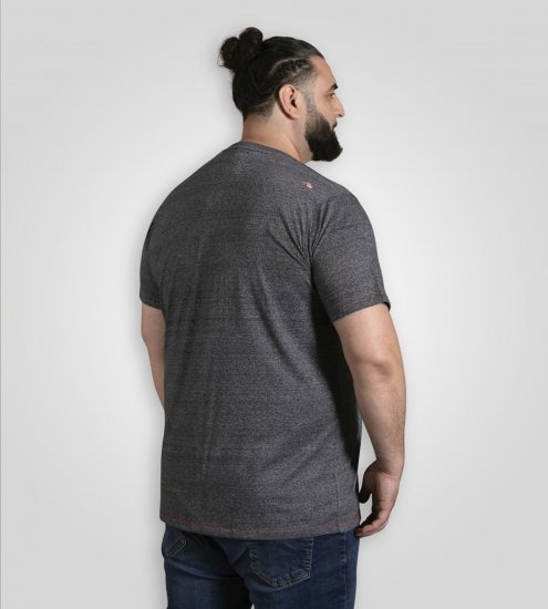 D555 Coalville T-Shirt Skulls with Colored Drips Navy Twist - T-shirts - T-shirts i store størrelser - 2XL-14XL