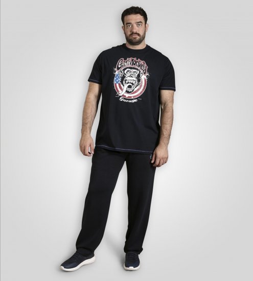 D555 Birkenhead T-Shirt Gas Monkey Garage Navy - T-shirts - T-shirts i store størrelser - 2XL-14XL