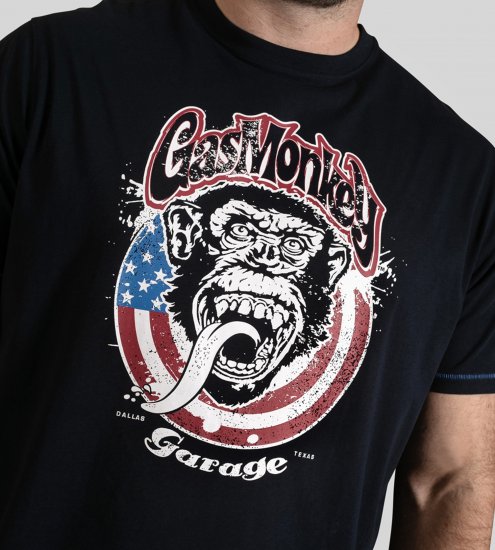 D555 Birkenhead T-Shirt Gas Monkey Garage Navy - T-shirts - T-shirts i store størrelser - 2XL-14XL