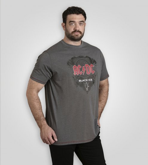 D555 Clydebank T-Shirt Official AC/DC Black Ice Grey - T-shirts - T-shirts i store størrelser - 2XL-14XL