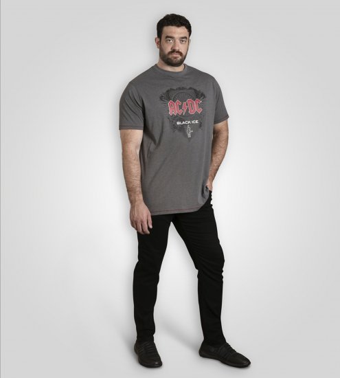 D555 Clydebank T-Shirt Official AC/DC Black Ice Grey - T-shirts - T-shirts i store størrelser - 2XL-14XL