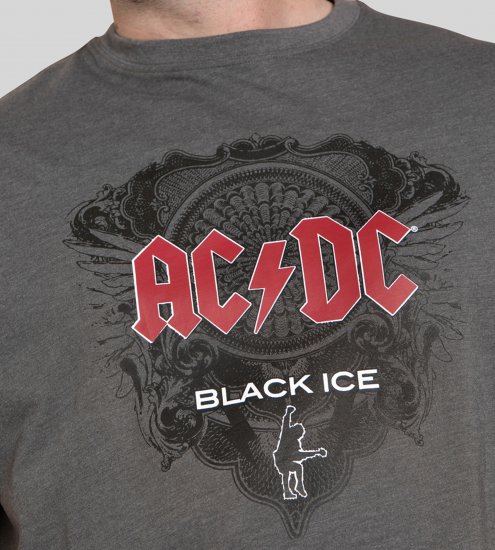 D555 Clydebank T-Shirt Official AC/DC Black Ice Grey - T-shirts - T-shirts i store størrelser - 2XL-14XL