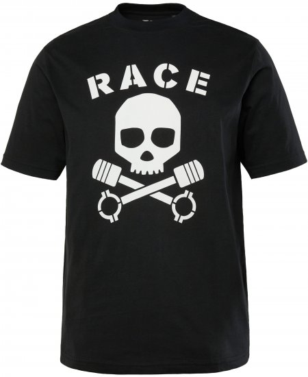 JP1880 T-Shirt Short Sleeve Skull Race Black - T-shirts - T-shirts i store størrelser - 2XL-14XL
