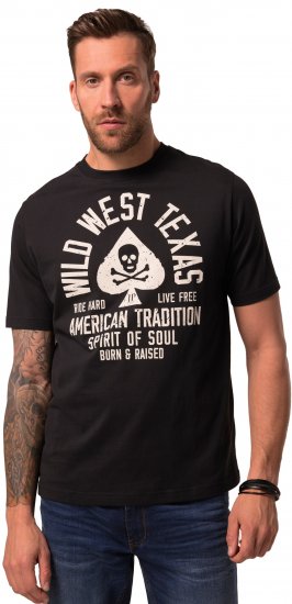 JP1880 T-Shirt 2-Pack Wild West Black And White - T-shirts - T-shirts i store størrelser - 2XL-14XL