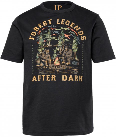 JP1880 T-Shirt Short Sleeve Forest Legends Black - T-shirts - T-shirts i store størrelser - 2XL-14XL