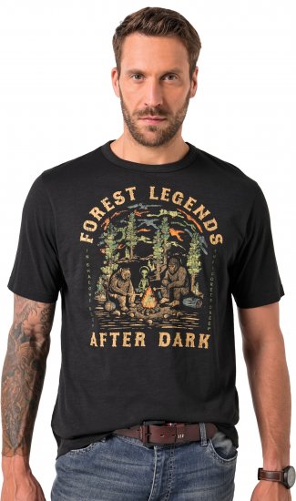 JP1880 T-Shirt Short Sleeve Forest Legends Black - T-shirts - T-shirts i store størrelser - 2XL-14XL