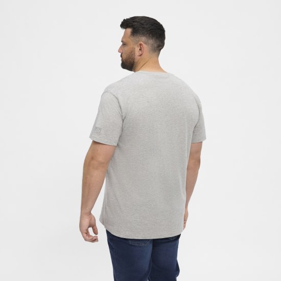 North Latitude T-Shirt O-Neck Grey Melange TALL - TALL T-shirts - Lange T-shirts Mænd