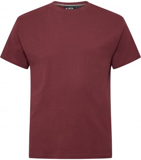 North Latitude T-Shirt O-Neck Bordeaux TALL - TALL T-shirts - Lange T-shirts Mænd