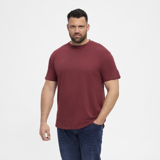 North Latitude T-Shirt O-Neck Bordeaux TALL - TALL T-shirts - Lange T-shirts Mænd