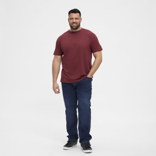 North Latitude T-Shirt O-Neck Bordeaux TALL - TALL T-shirts - Lange T-shirts Mænd