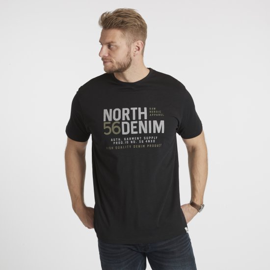 North Latitude Denim Printed T-Shirt Black TALL - TALL T-shirts - Lange T-shirts Mænd